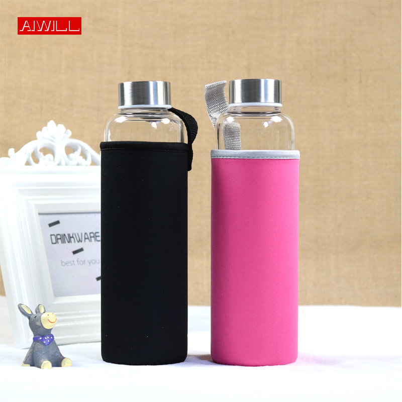 Outdoor Sport Glass Water Bottle - AIWILL Heißer Verkauf Glas Sport Wasser