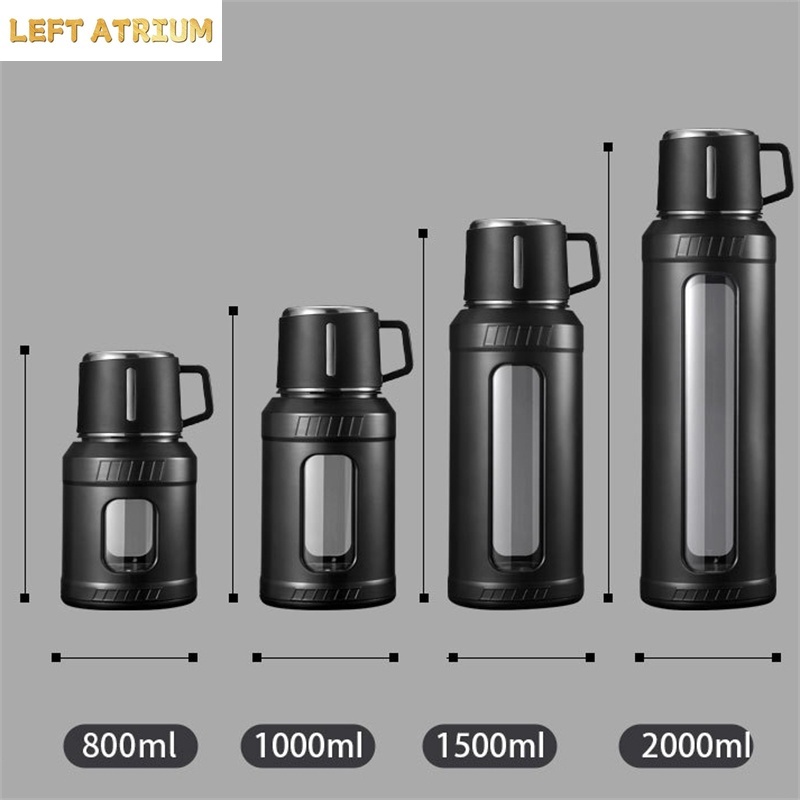 Große 2L Glas-Wasserflasche mi – Outdoor Sport Glass Water Bottle Bewertung und Preis